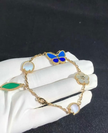 [Regalia jewelry]LUCKY SPRING BUTTERFLY 5 MOTIF BRACELET